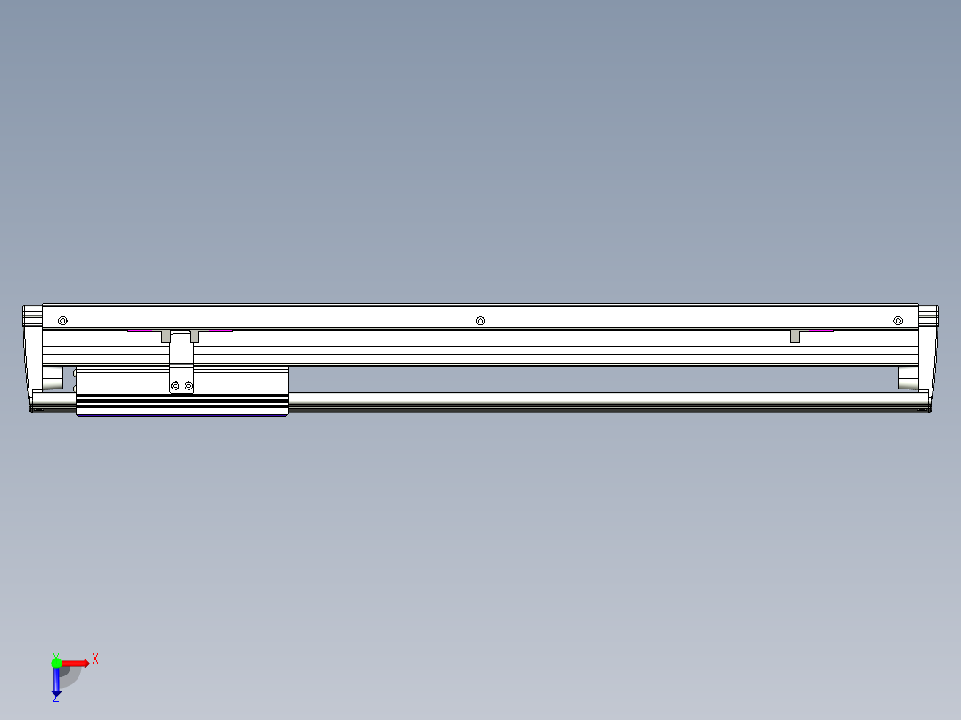 威洛博VL系列直线电机模组-VL14S2-S450俯视图