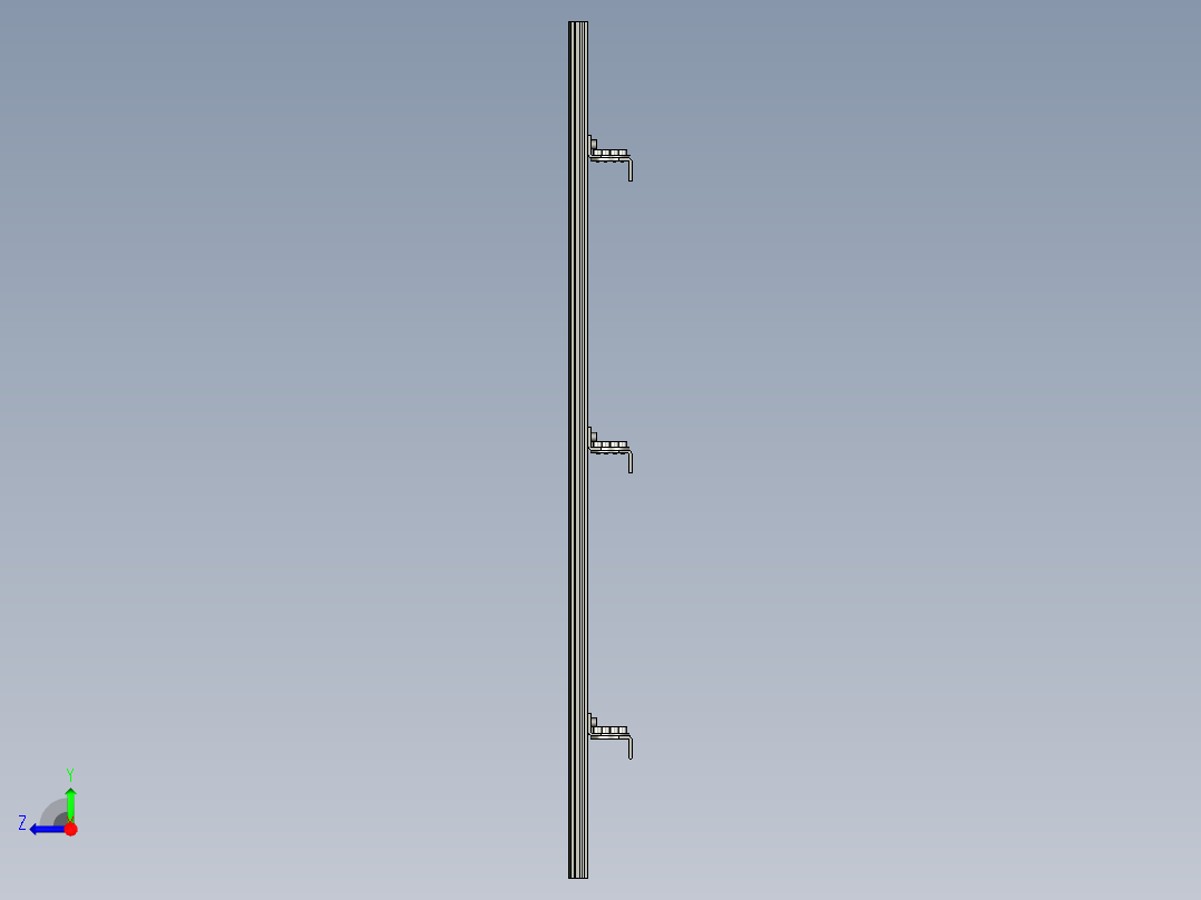 基恩士SL-M60H_kc图纸模型右视图