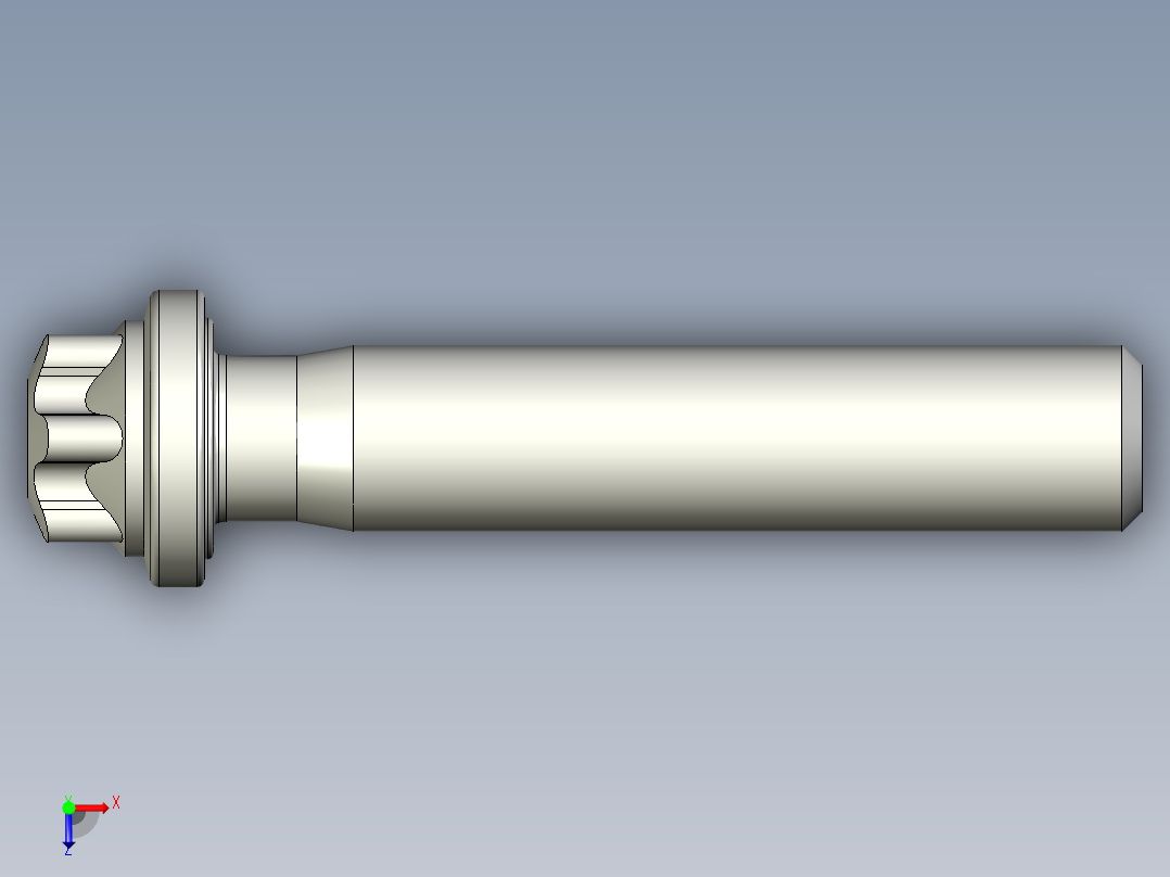 六角螺钉-Hexalobular_screw-M4-20-17-4-6.4-5.stp俯视图