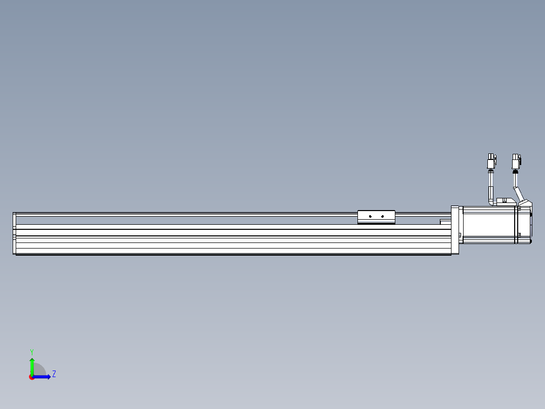 东锦丝杆传动-直线滑台模组DH60-L10-S500-BC-T400-C3左视图