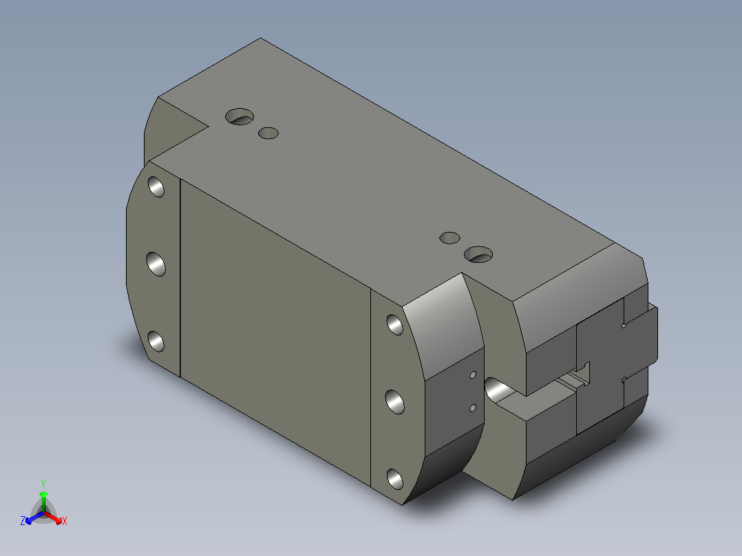普通气爪PH15-60S正等轴测图