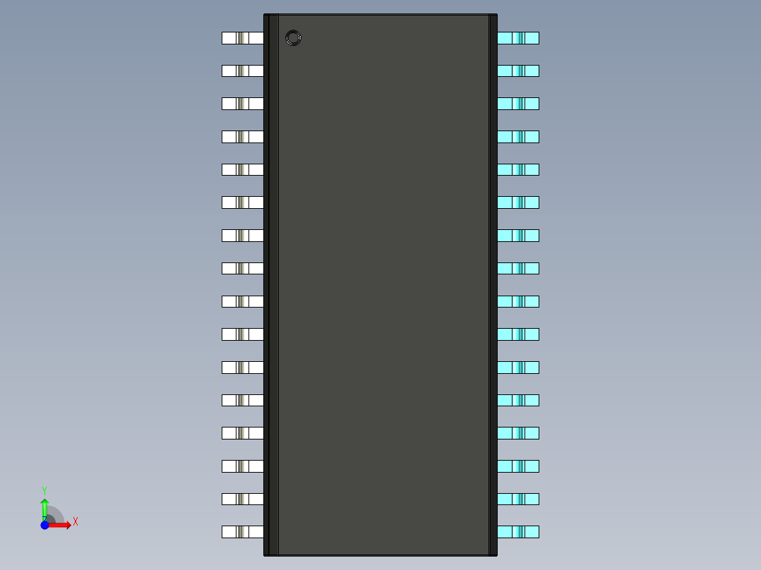 元器件3D封装SOIC32X51前视图