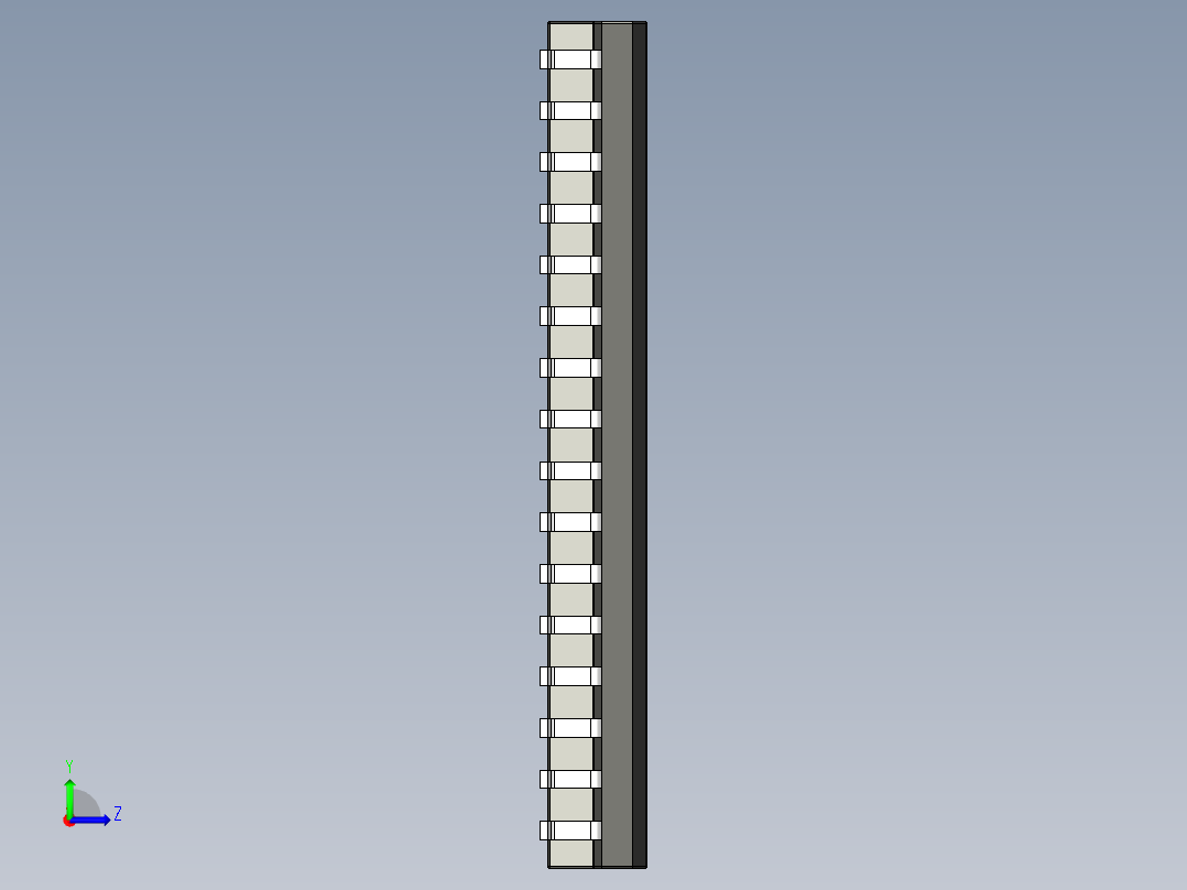 元器件3D封装SOIC32X51左视图