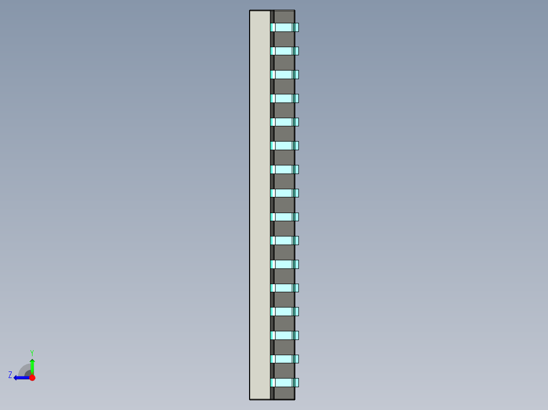 元器件3D封装SOIC32X51右视图