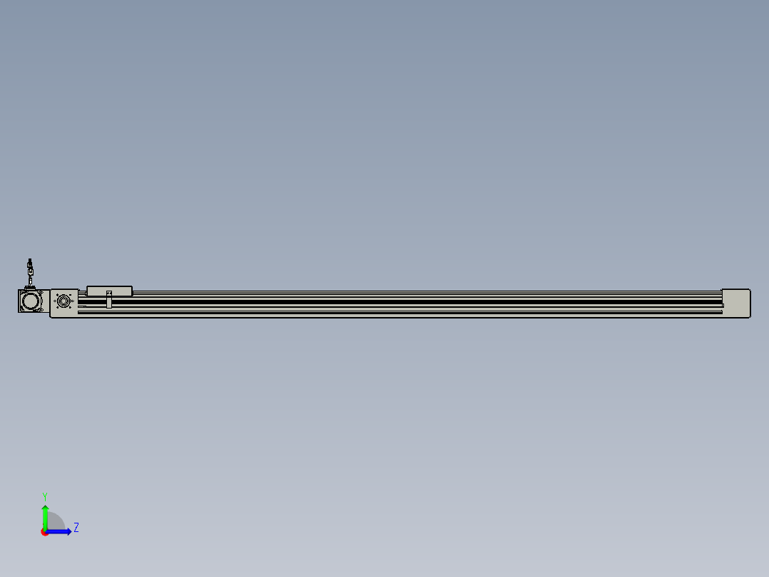 威洛博直线电机模组EB6-L70-S1650-BR-P40-MS3左视图