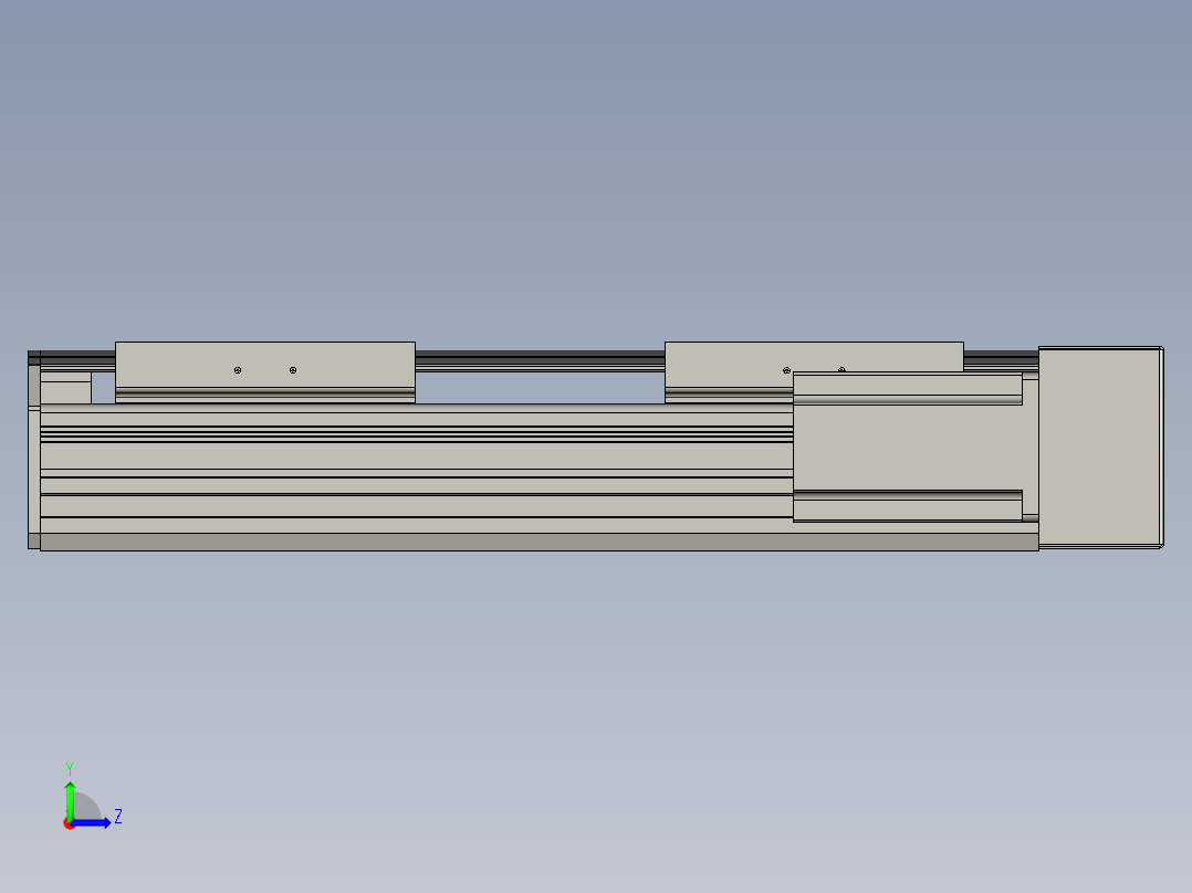 直线模组WG-LHA12-S200-R设计图纸左视图