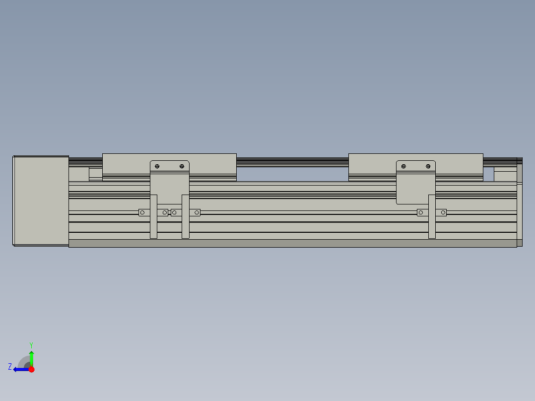 直线模组WG-LHA12-S200-R设计图纸右视图