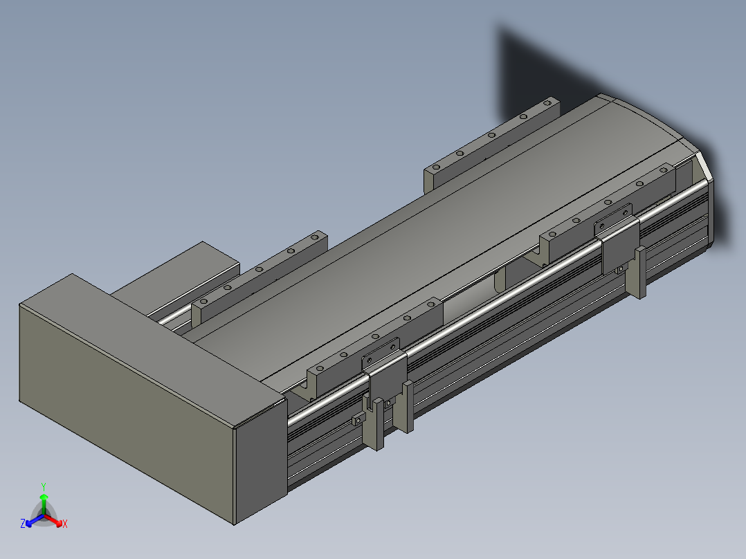 直线模组WG-LHA12-S200-R设计图纸正等轴测图