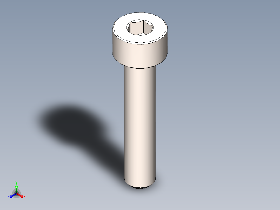 螺钉8.8 DIN 912正等轴测图