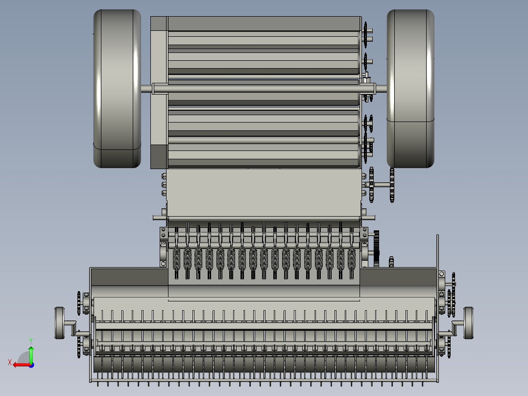 秸秆打捆机三维后视图