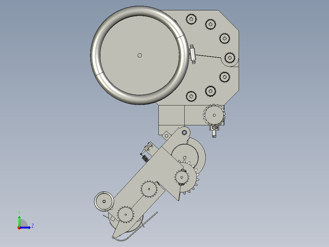 秸秆打捆机三维左视图
