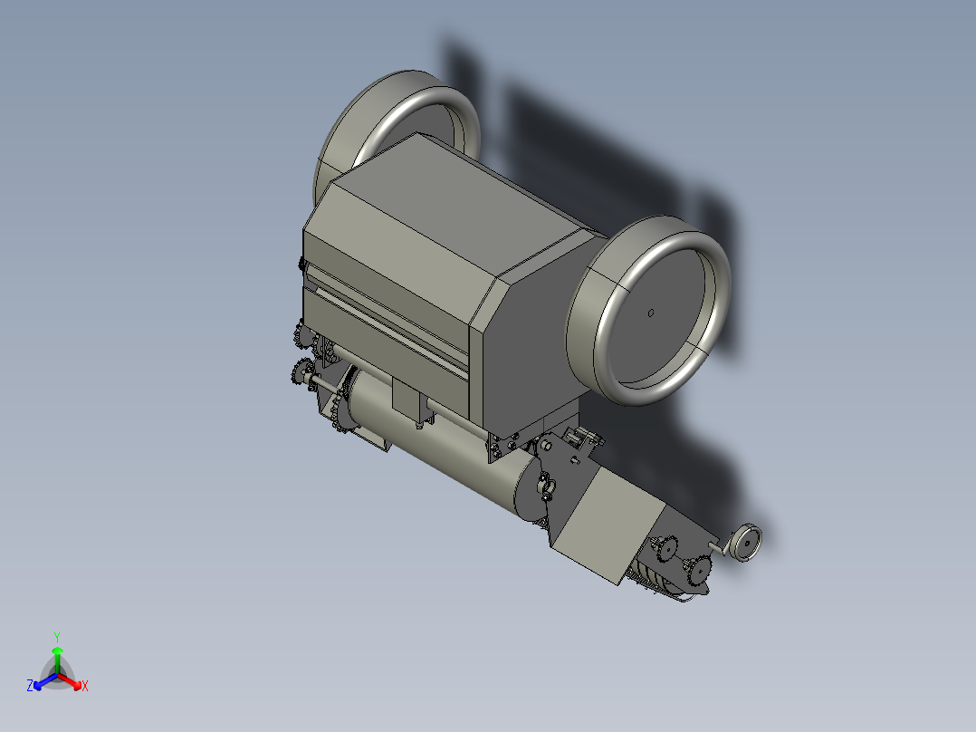 秸秆打捆机三维正等轴测图