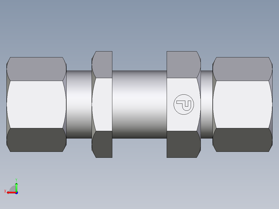 卡套式工业通用硬管接头EO_Bulkhead_union_SV12SCF后视图