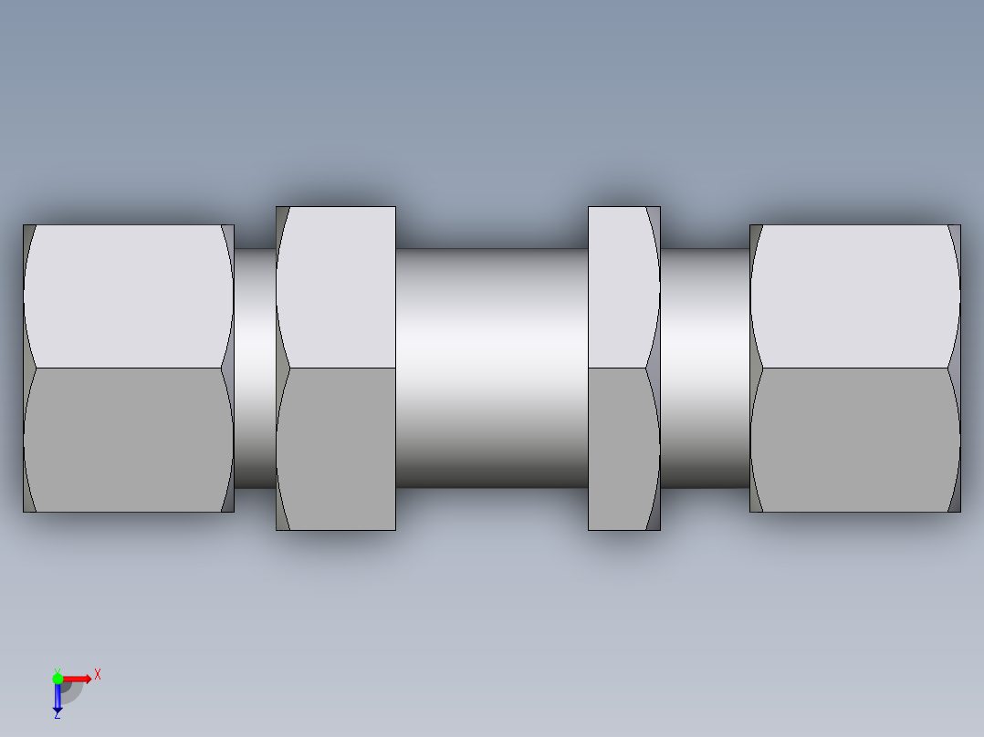 卡套式工业通用硬管接头EO_Bulkhead_union_SV12SCF俯视图