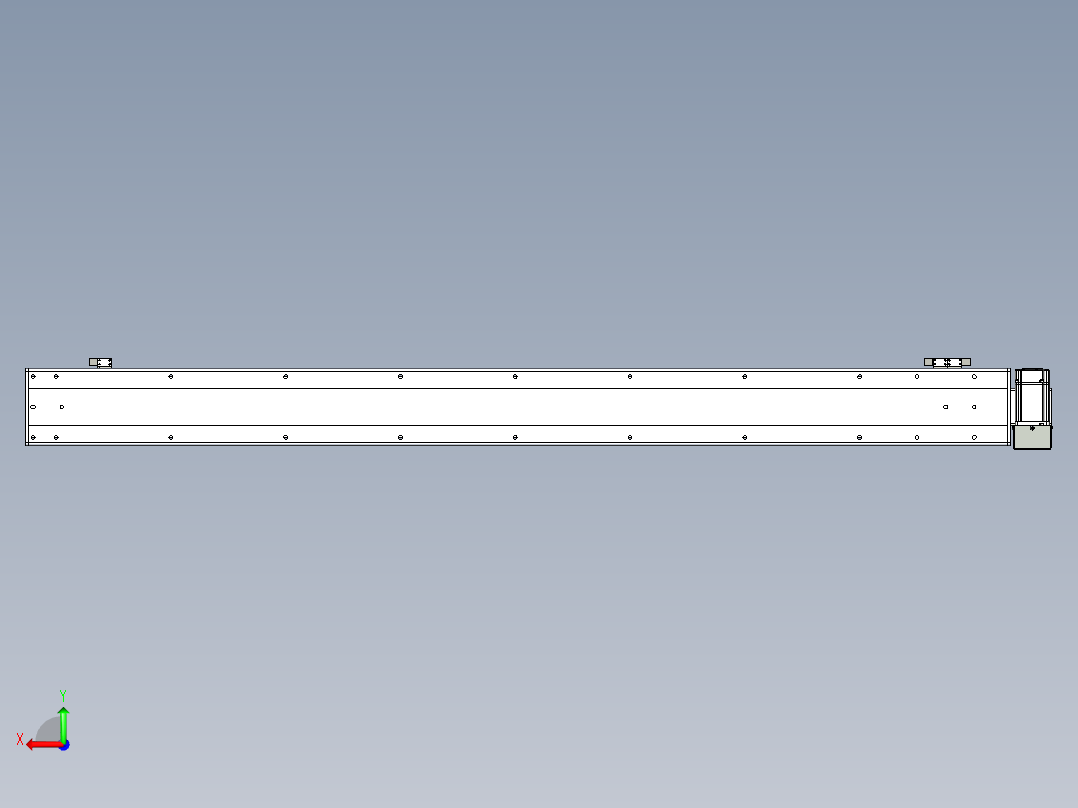 同步带滑台-半封闭B13H-L45-S1450-LD-P40-D3后视图