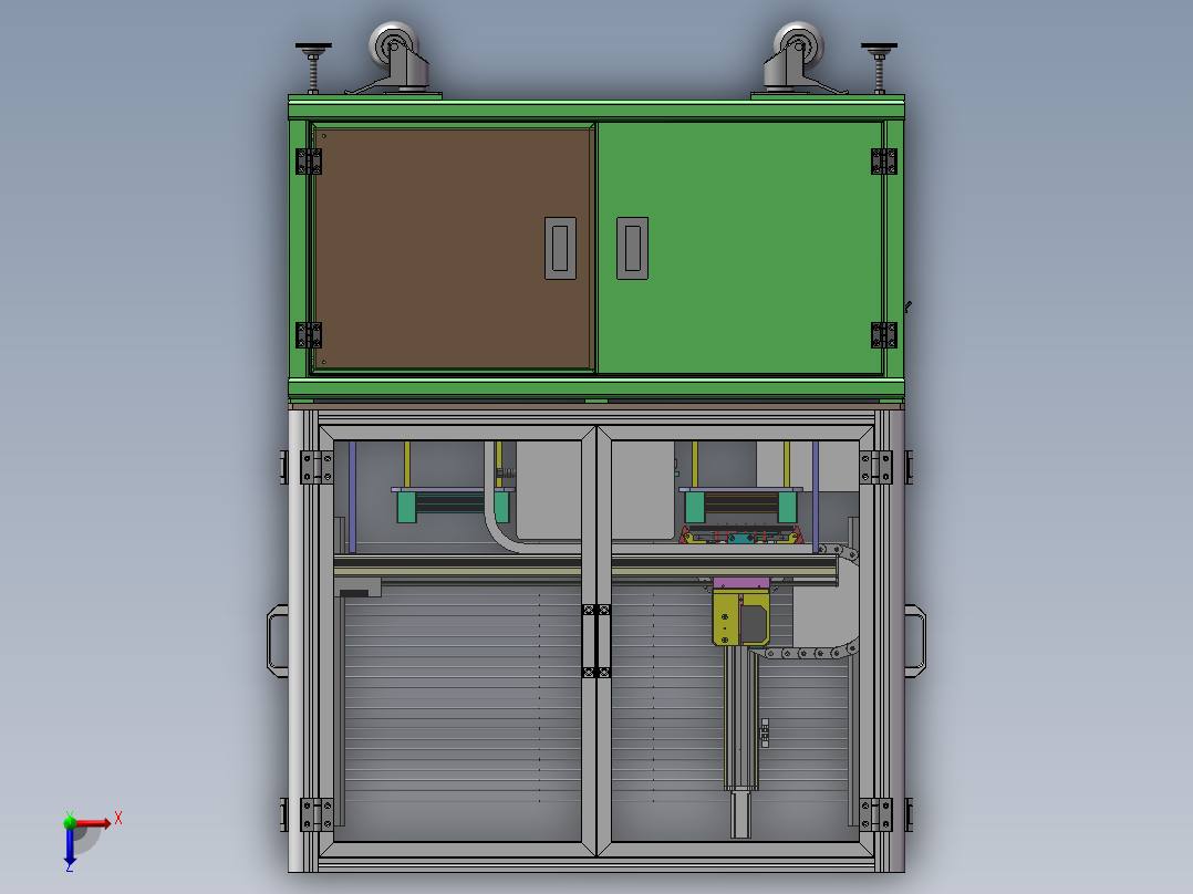 载具半自动翻板机（含工程图）sw17可编辑俯视图