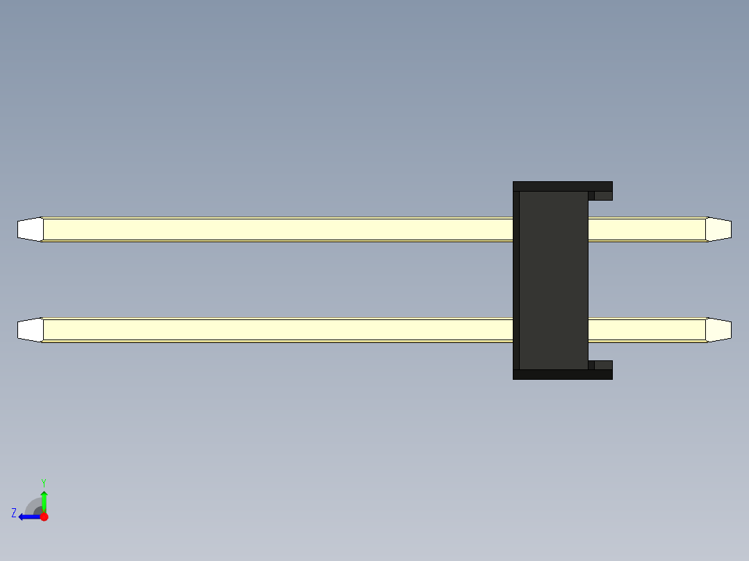彩色公头100mil（2.54mm）系列-DS1021_black_2x16p_100mil_Type5_rev1.0右视图