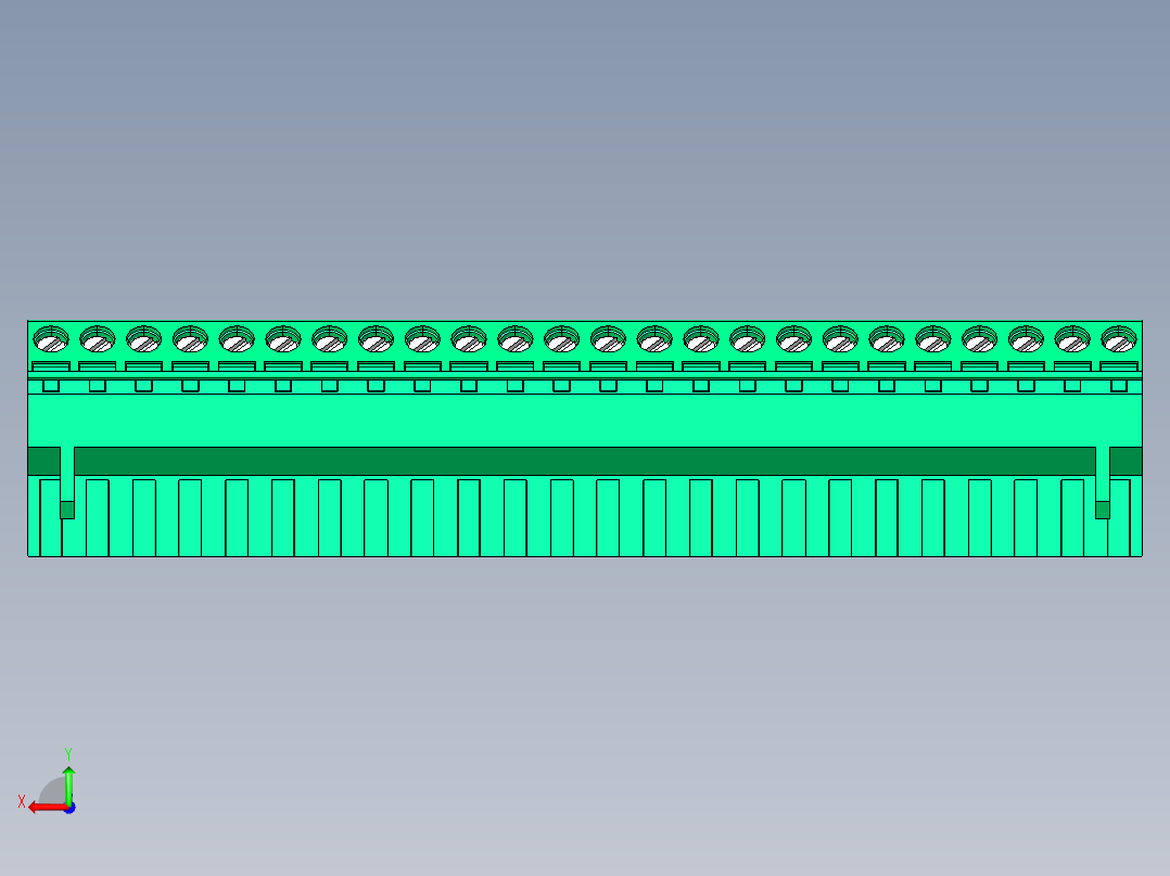DEGSON 2EDG 系列 5.0mm 可插拔接线端子组-2EDGKL-5.0-24P-14-00AH后视图