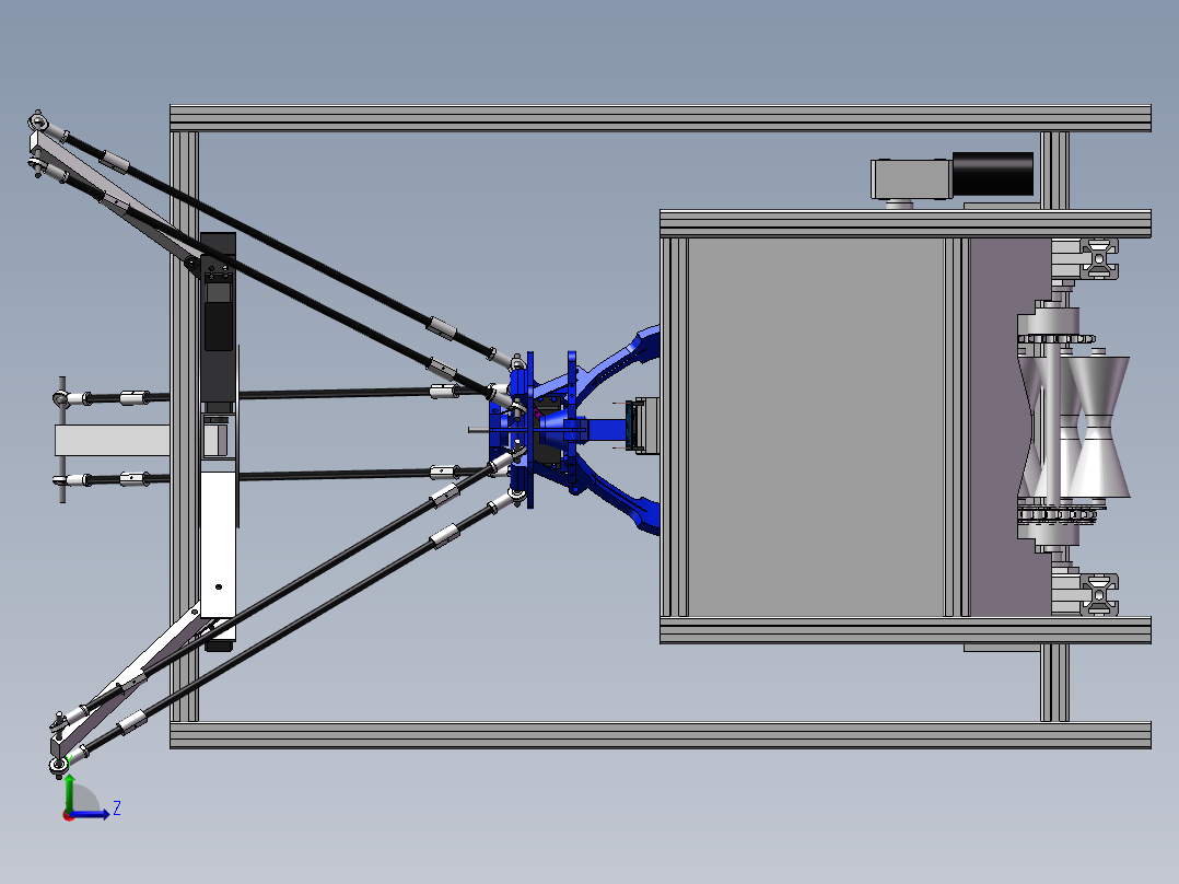 视觉树国采摘机收获机左视图