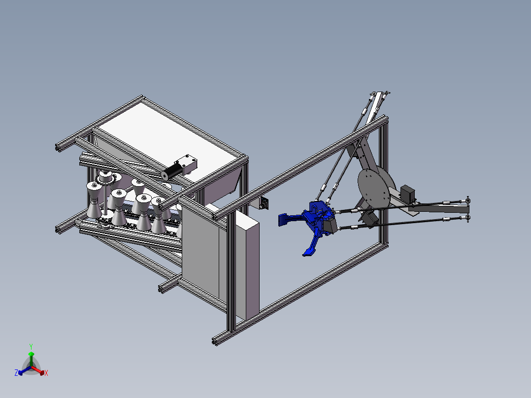 视觉树国采摘机收获机正等轴测图