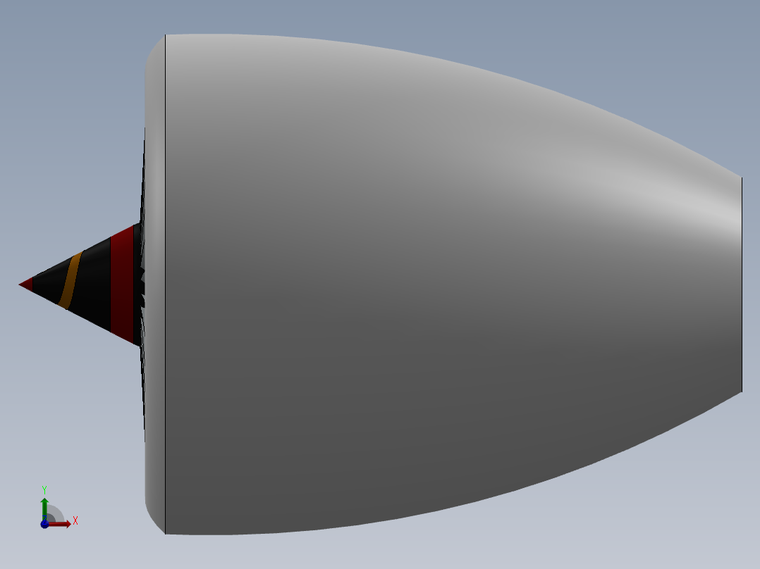 喷射燃气轮机jet-engineas-248---模型格式为 sw前视图