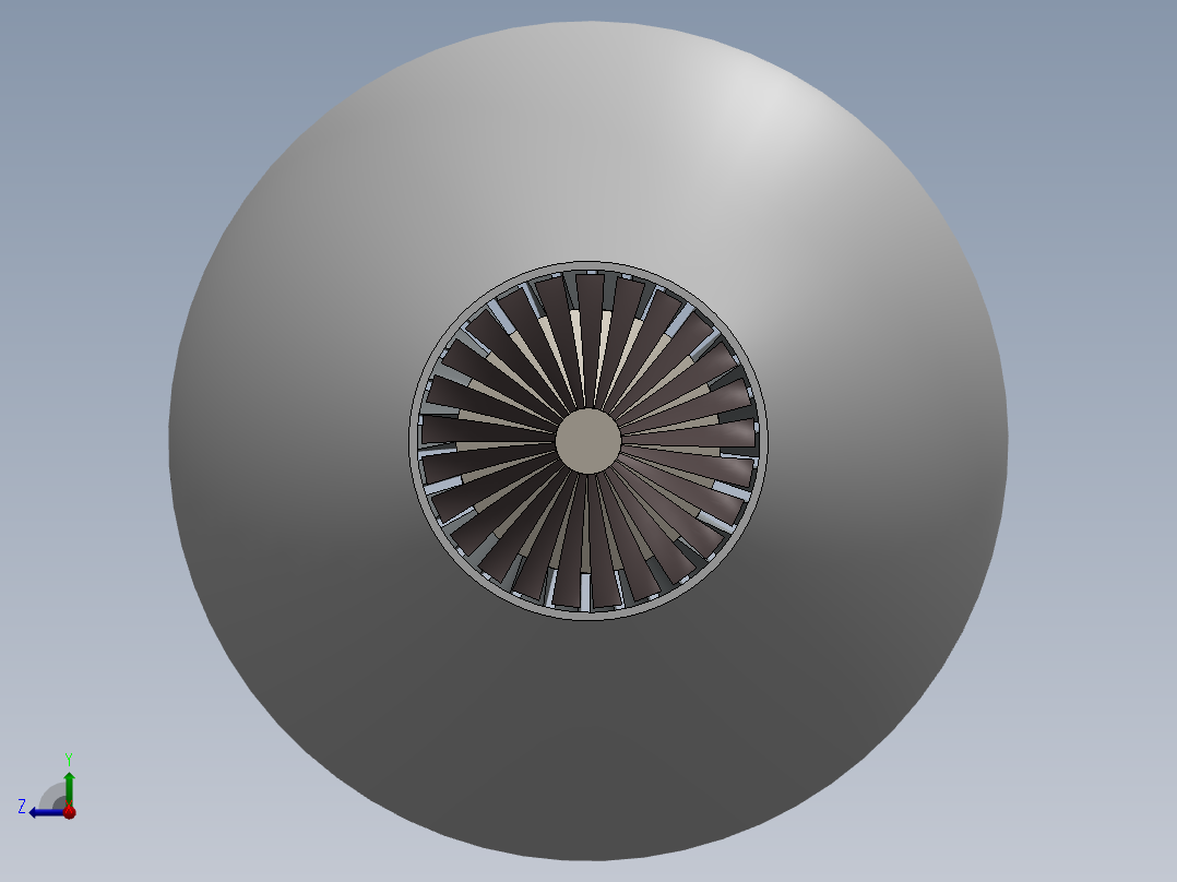 喷射燃气轮机jet-engineas-248---模型格式为 sw右视图