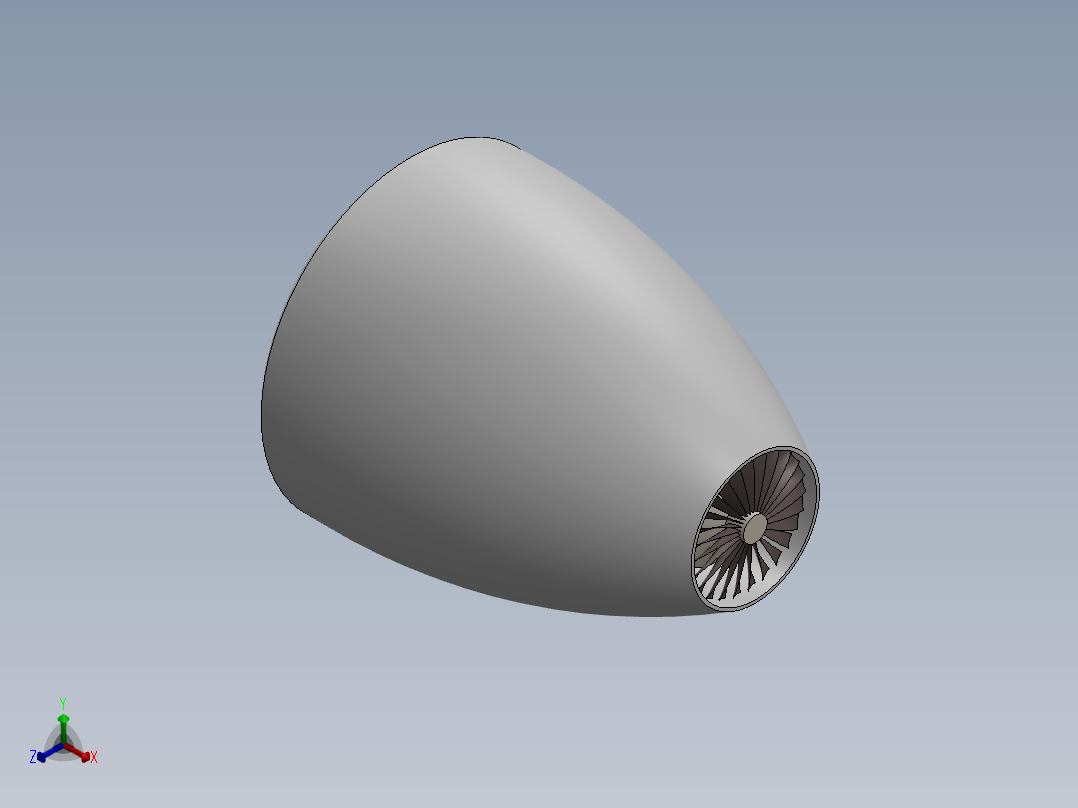 喷射燃气轮机jet-engineas-248---模型格式为 sw正等轴测图