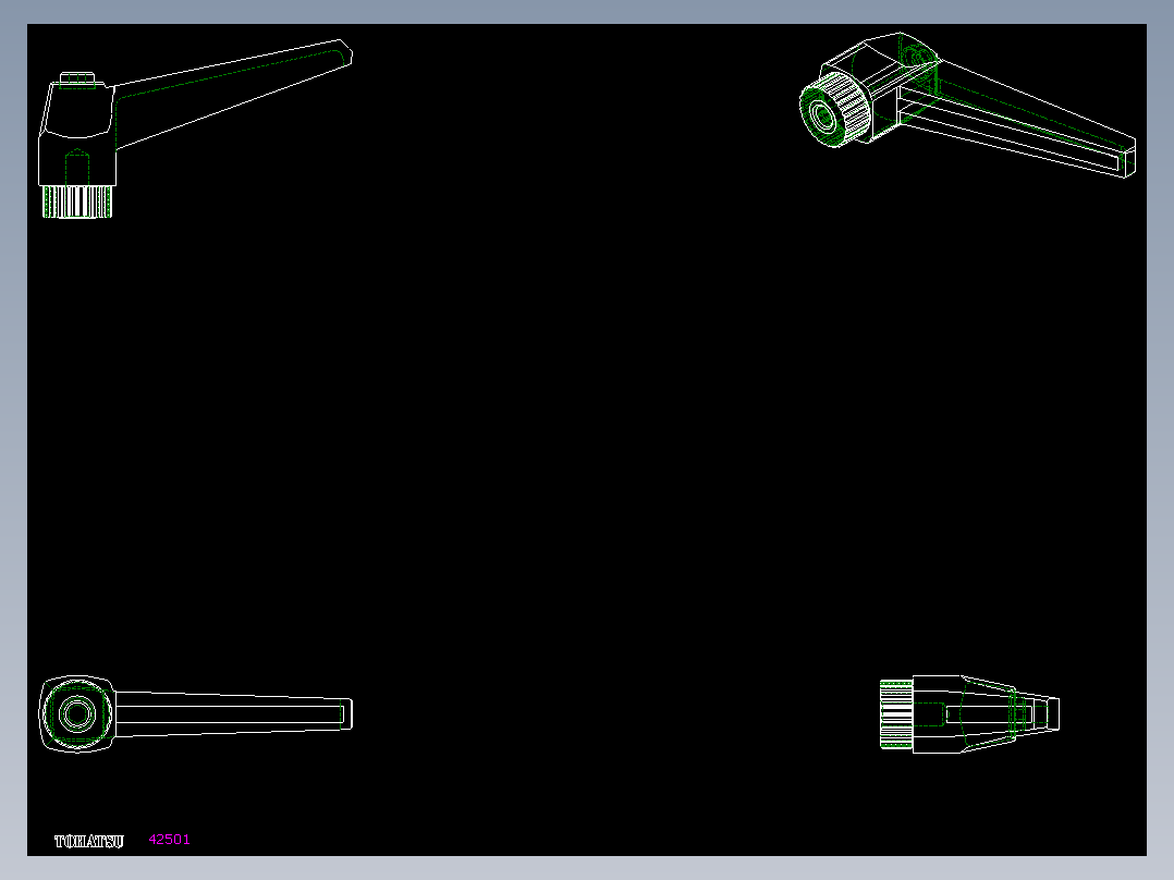 調整式把手(塑膠)MR.-2D多系列多零件图纸模型