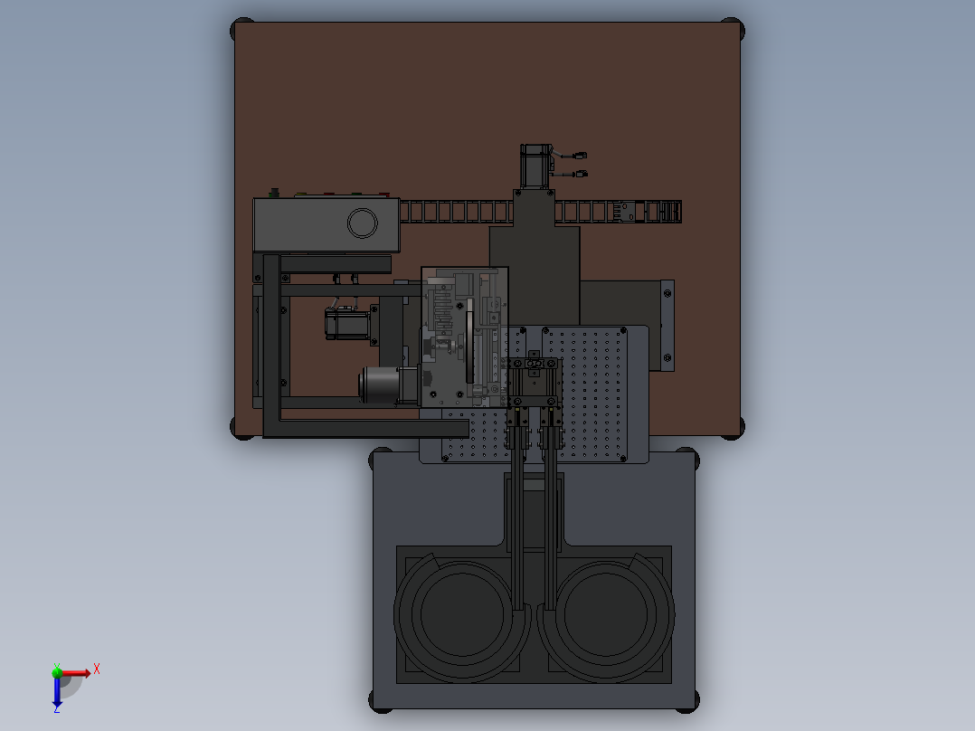 双振动盘包装机俯视图