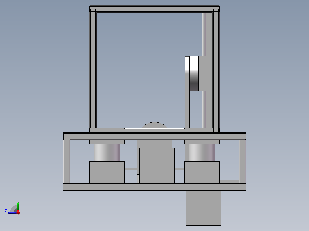 运输用减振平台右视图