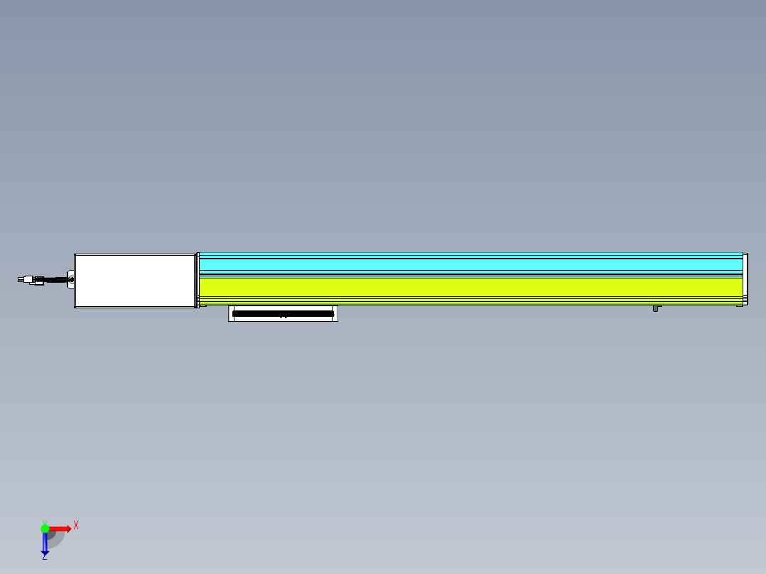 威洛博VBC同步带传动一无尘环境VBC17-L45-S600-BR-ZP75-C3俯视图