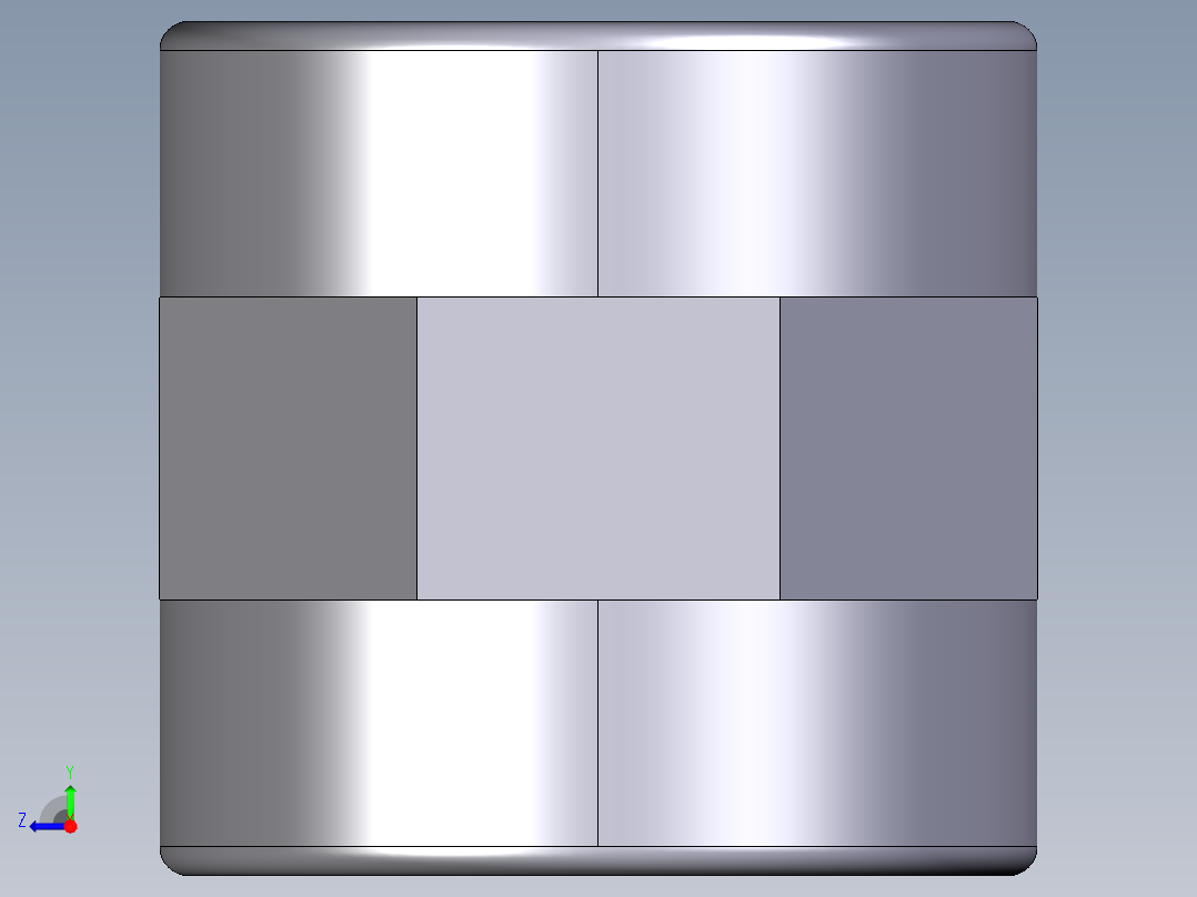 5MIFV 用溶剂焊接插座D和BSP螺纹母端R双插座右视图