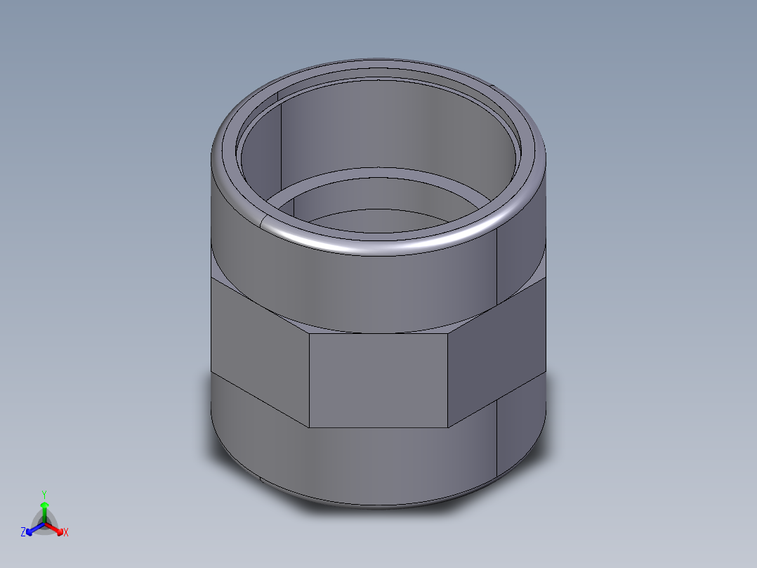 5MIFV 用溶剂焊接插座D和BSP螺纹母端R双插座正等轴测图