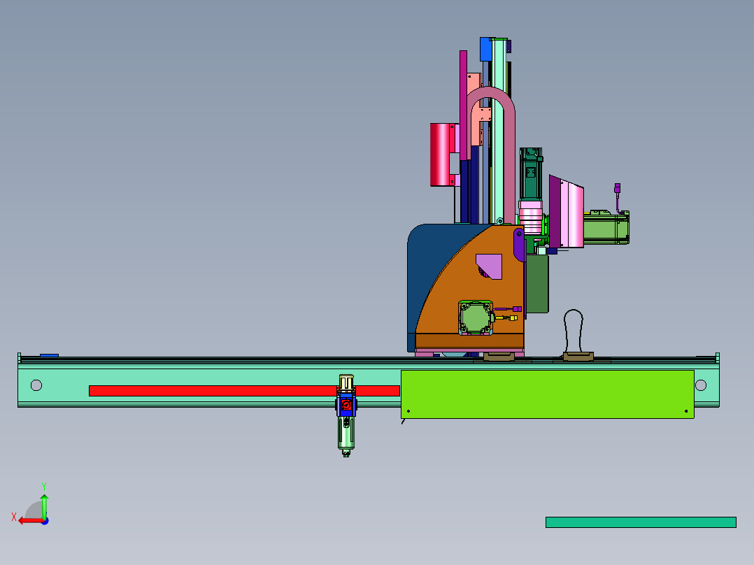 产线搬运的机器人抓手装置后视图