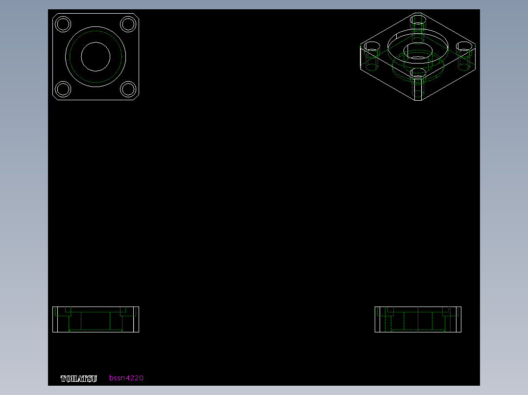 軸承座(標準型)BSSN-2D多系列多零件图纸模型