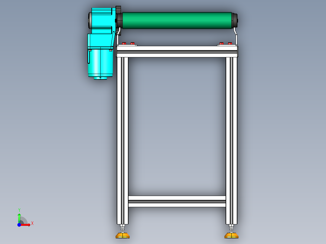 LE-XC5050-左直连驱动皮带线-负载80kg前视图