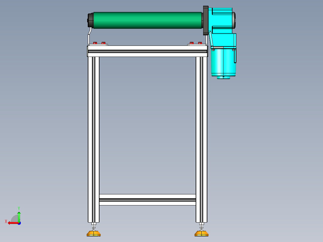 LE-XC5050-左直连驱动皮带线-负载80kg后视图
