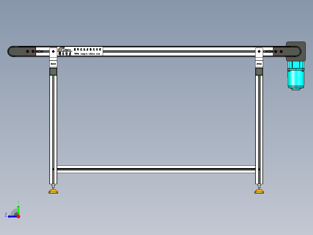 LE-XC5050-左直连驱动皮带线-负载80kg右视图