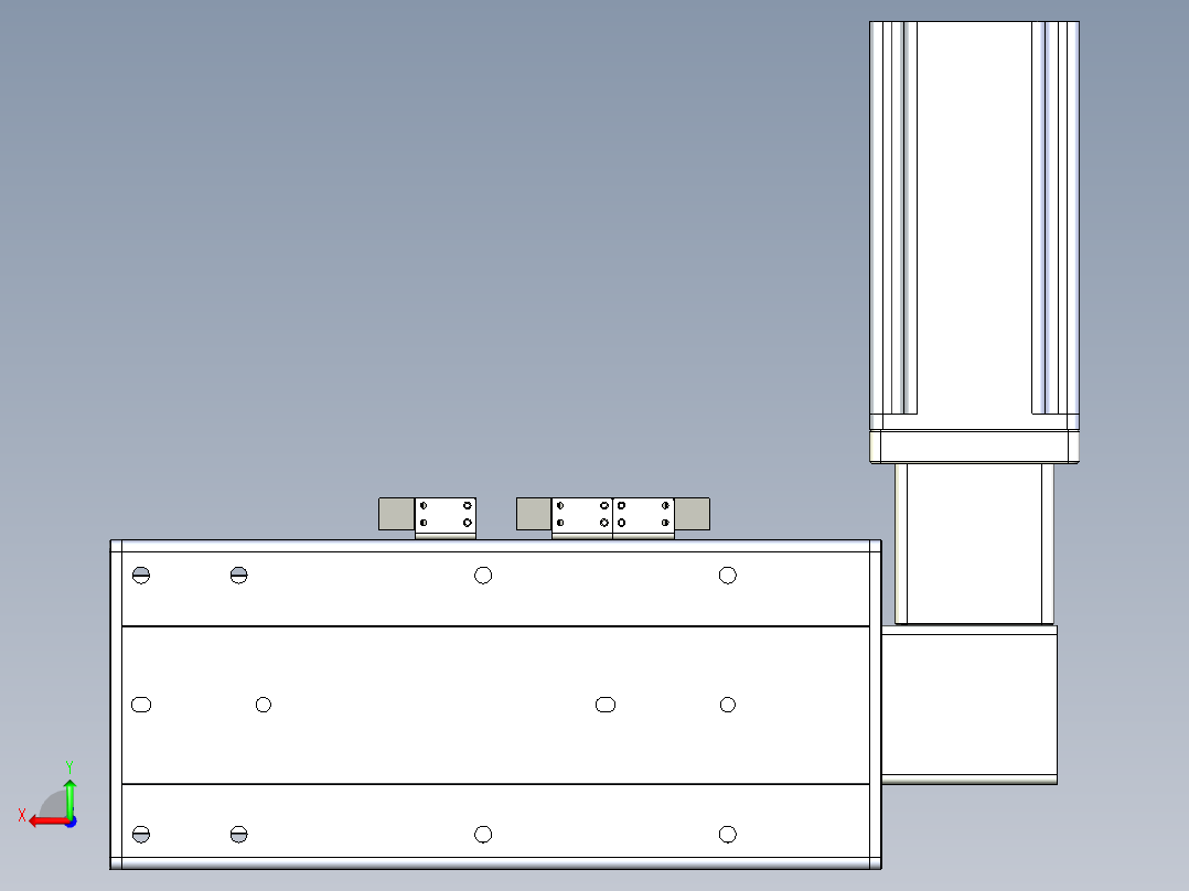 同步带滑台-半封闭B13-L90-S50-R-Z86-D3后视图