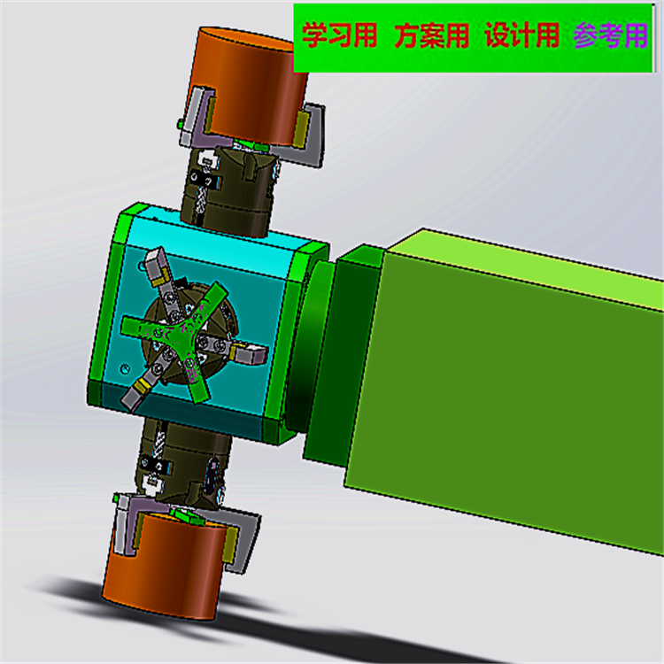 机器人抓手带断气保护 非标自动化设备3D图纸3D模型
