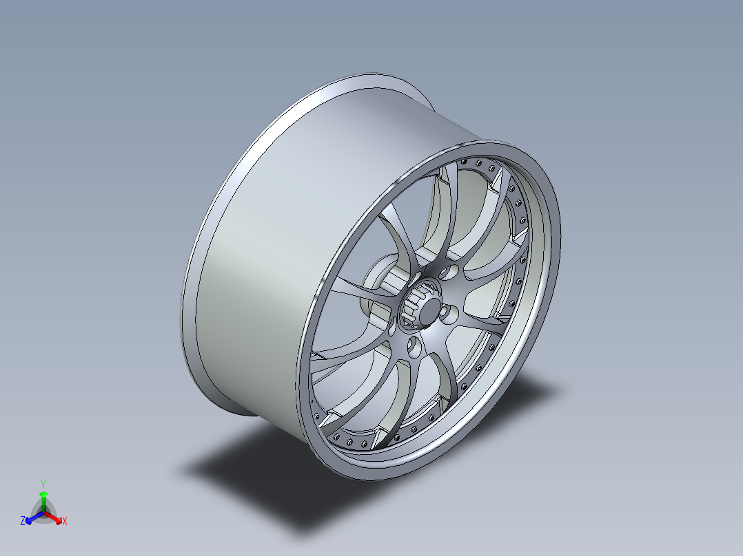 solidworks 汽车轮胎的<span style='color: red'>轮辋</span>