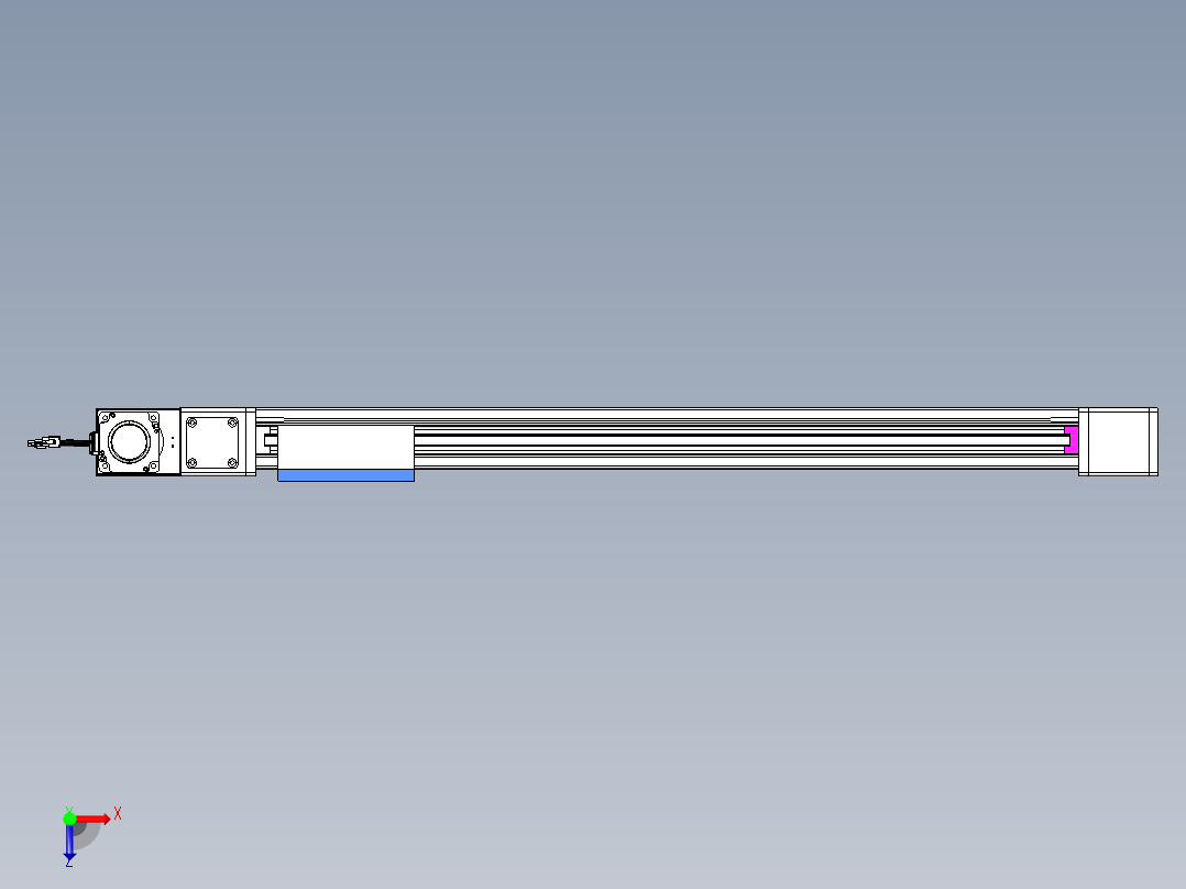 威洛博LB.GB同步带传动--欧规系列GB8-L96-S850-BL-P75俯视图