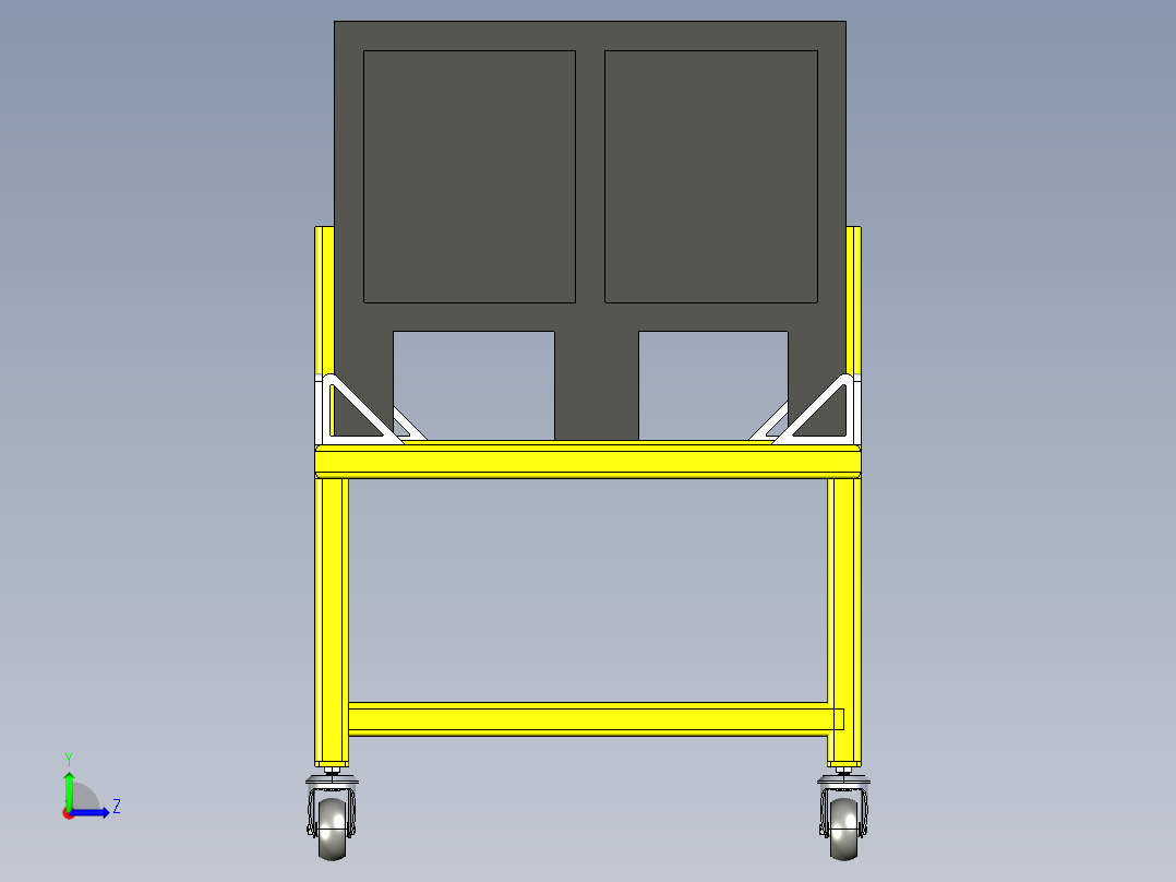 平板推车左视图
