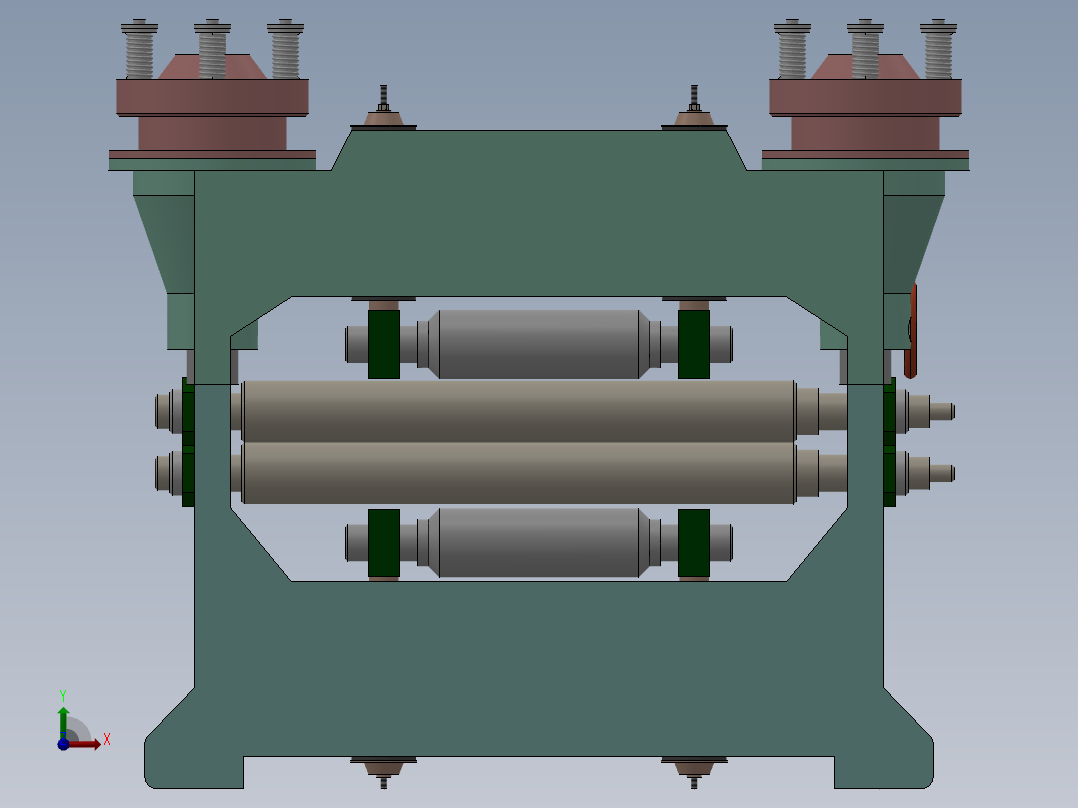 板料矫直机设计【三维SolidWorks】前视图