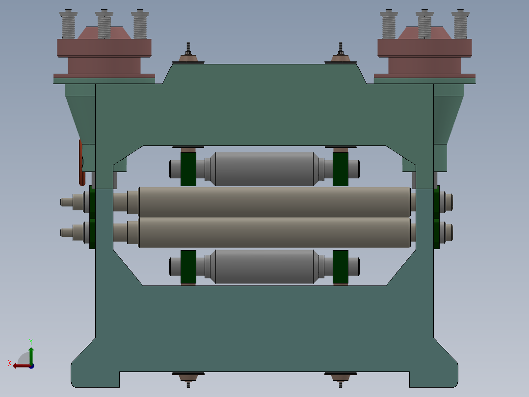 板料矫直机设计【三维SolidWorks】后视图