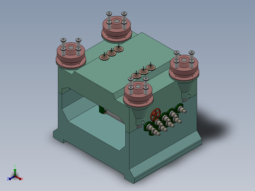 板料矫直机设计【三维SolidWorks】正等轴测图