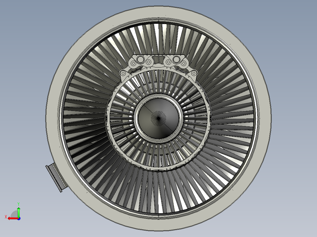 航空发动机后视图