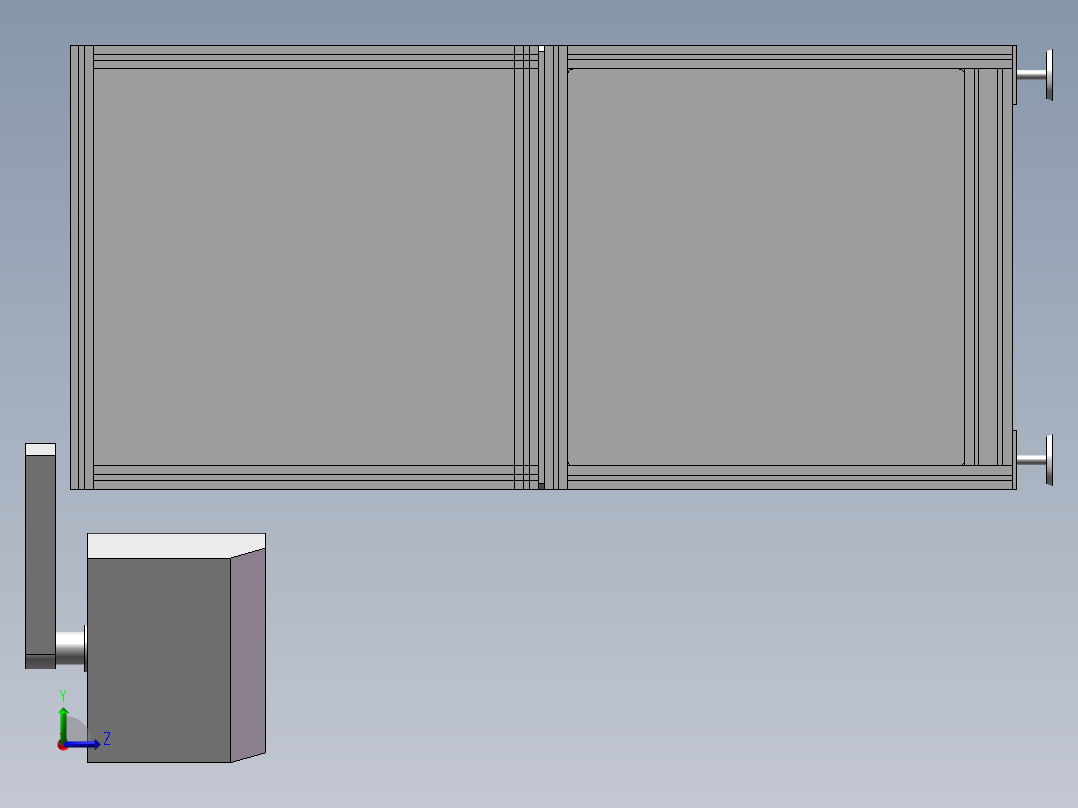 三轴涂胶机左视图