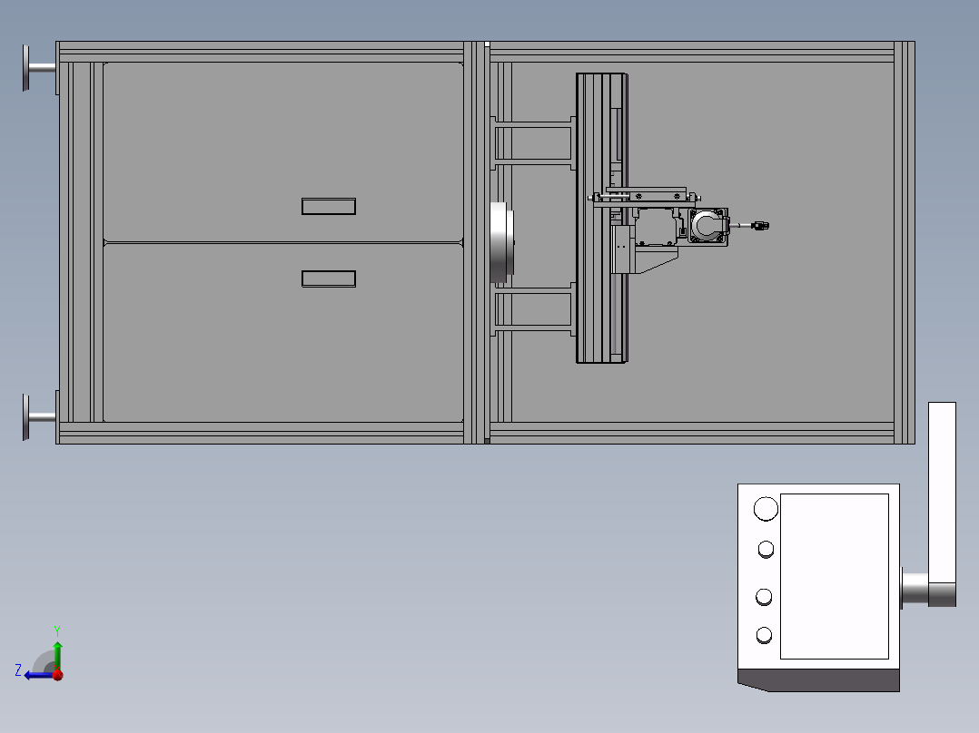 三轴涂胶机右视图