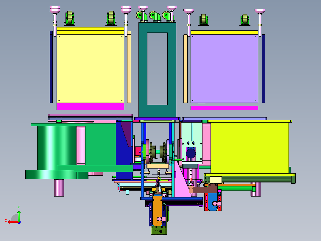开关角阀阀门装配自动化设备后视图